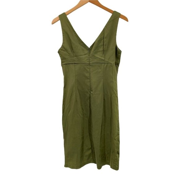 Vintage Y2K Betsy & Adam by Linda Bernell Green Satin Sheath Dress Size 12 - Picture 4 of 5